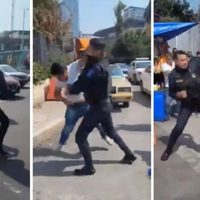 Policía y comerciante protagonizan pelea en la CDMX; SSC ya investiga lo ocurrido (Video)