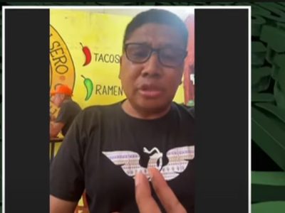Diputado emecista sesiona desde puesto de tacos en Veracruz