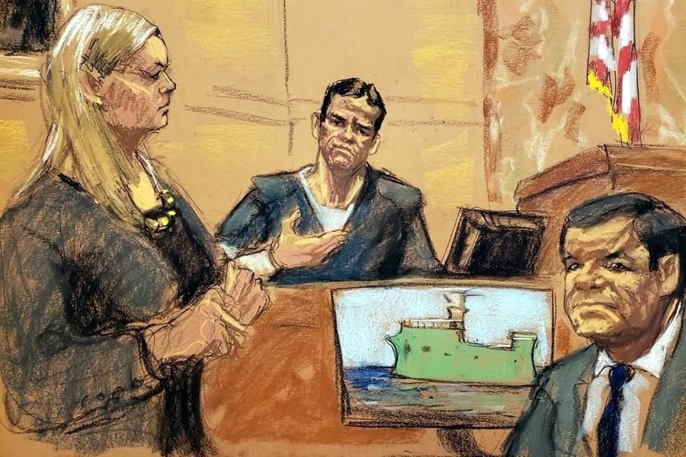 El Chapo en su juicio EU Foto Especial