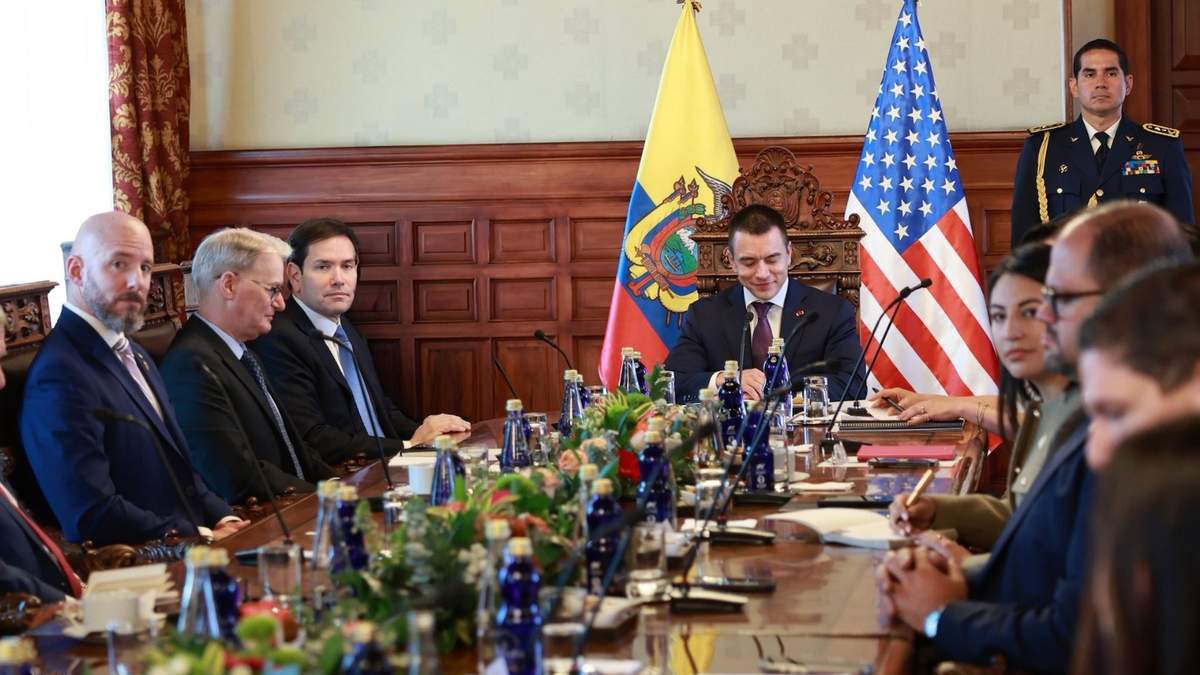 Marco Rubio y el presidente de Ecuador este jueves