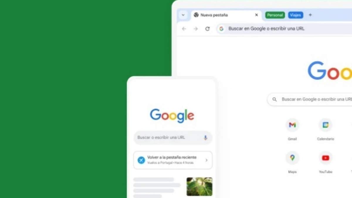 Recurso del navegador Google Chrome en móvil y web
