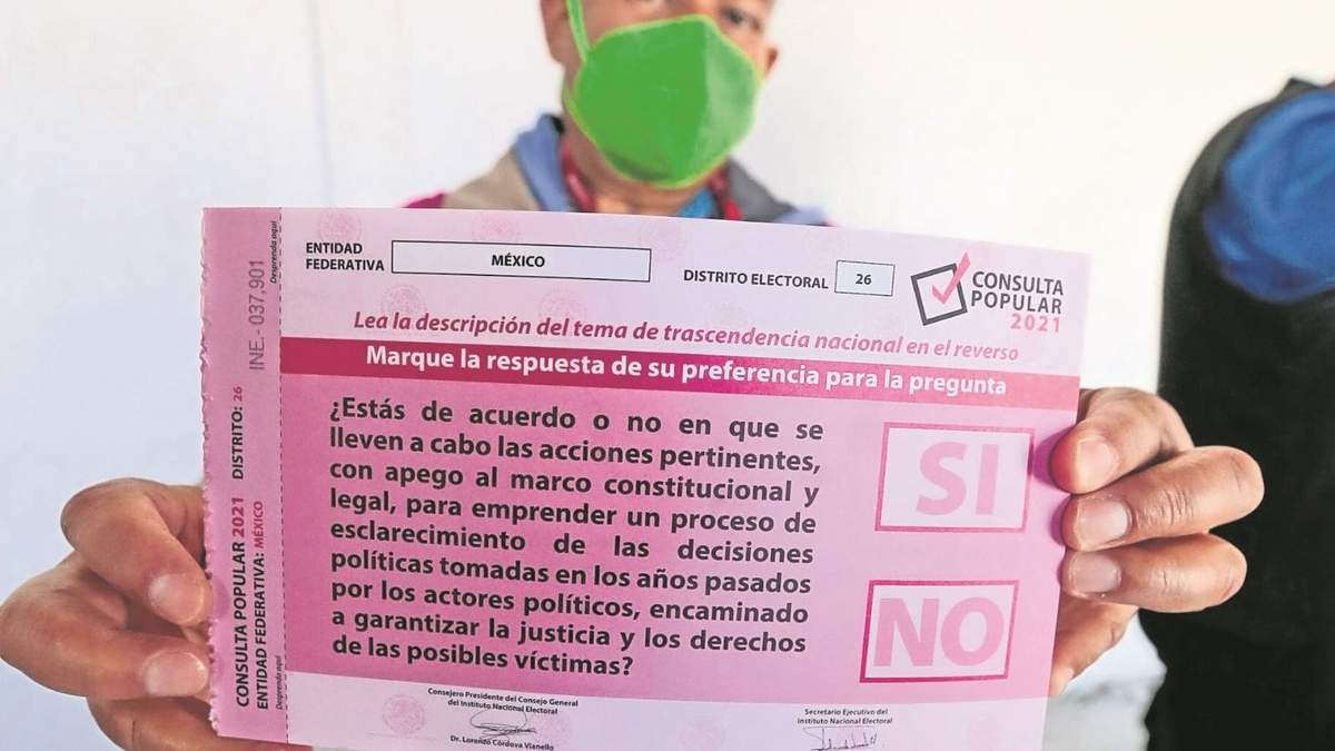 Boleta de la consulta popular en México. Fuente: (Twitter)