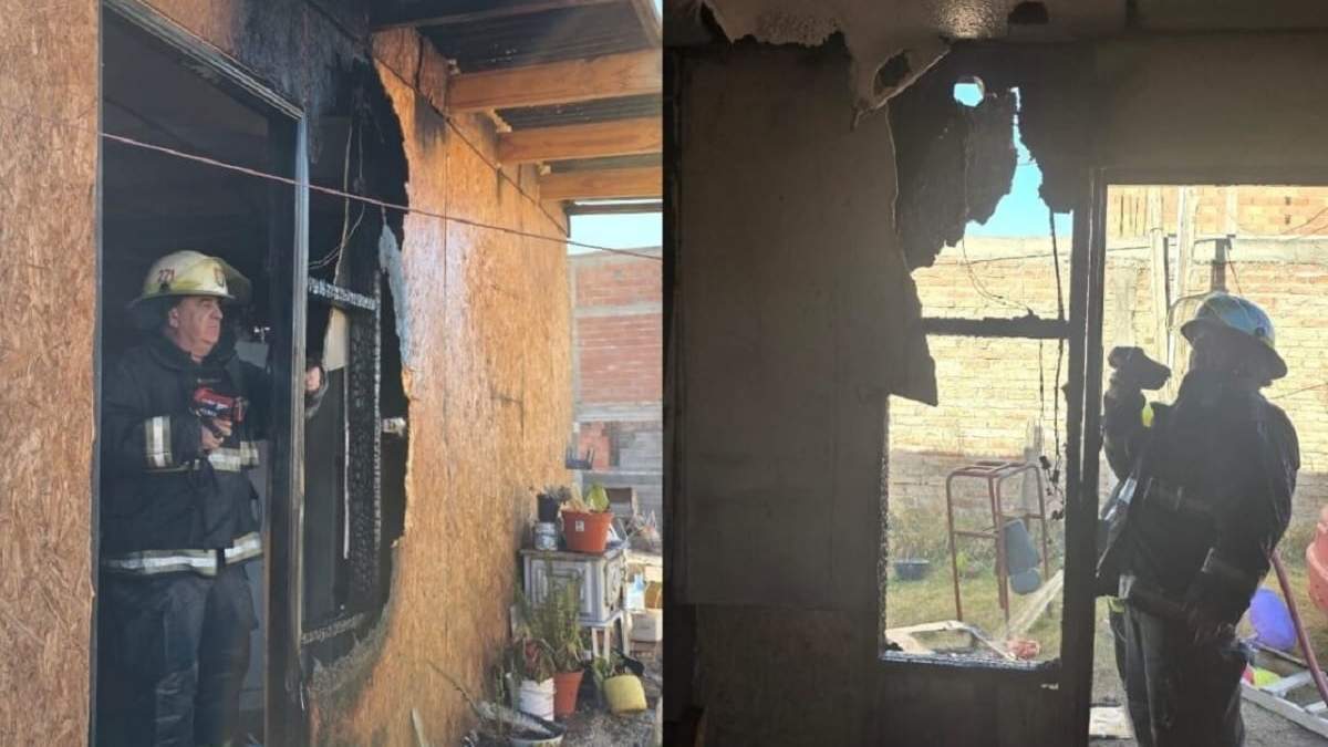 Los Bomberos Voluntarios lograron sofocar las llamas, pero las pérdidas fueron importantes. Fuente (Centenario Digital)