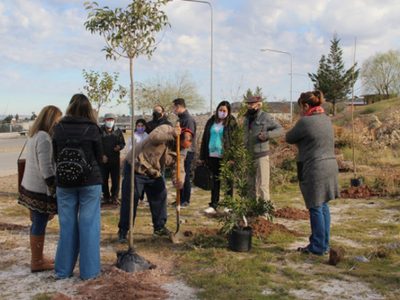Bosque de la Memoria: plantaron árboles en homenaje a los fallecidos por coronavirus en Neuquén