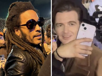 Lenny Kravitz y Drake Bell sorprenden entre el público del concierto de Paul McCartney (Video)