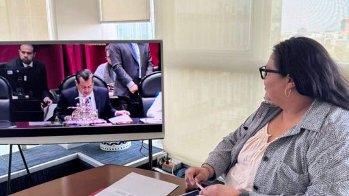 Citlali Hernández siguió la sesión en la que se aprobó la creación de la Secretaría de las Mujeres
