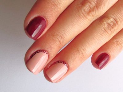 Nail Art: diseños de manicura francesa invertida o de "media luna", para uñas cortas y largas