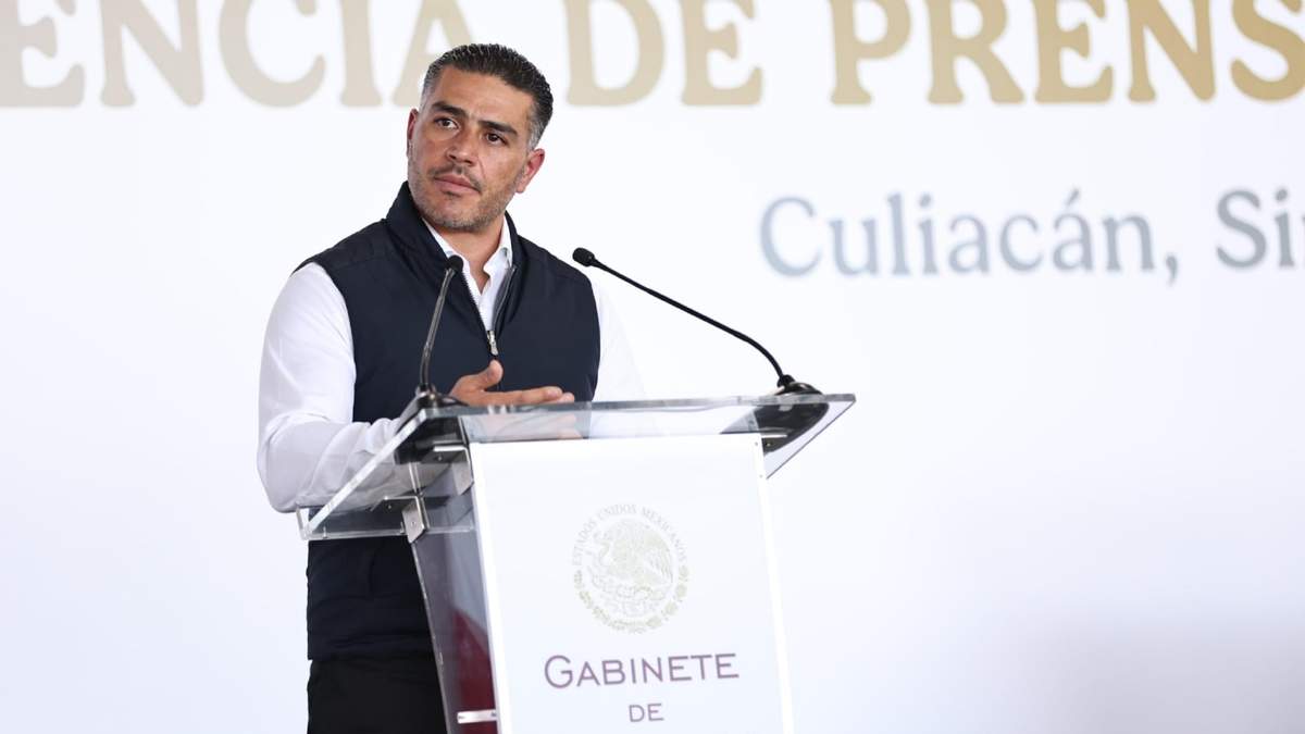 García Harfuch en la conferencia desde Culiacán