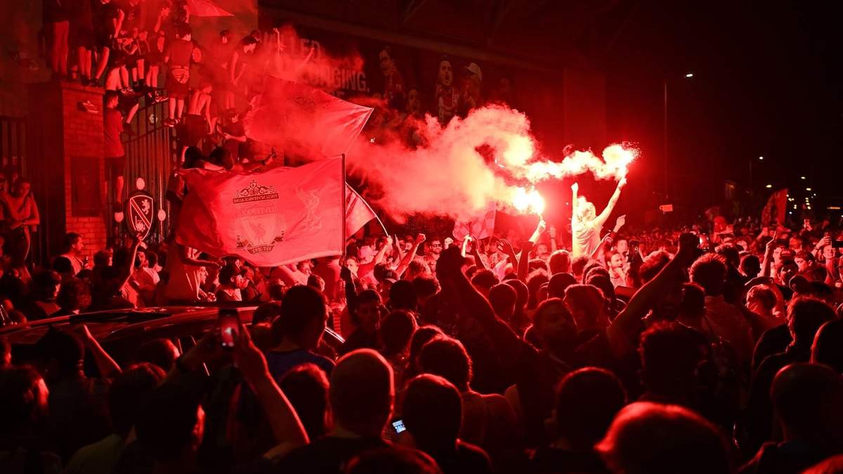 Festejos en Liverpool. Fuente (Instagram)