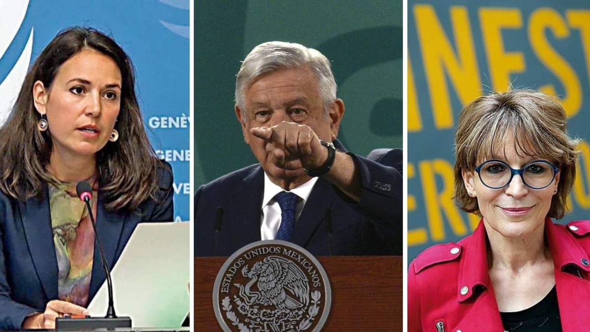 Hurtado (ADCUDH), AMLO y Callamard (AI)