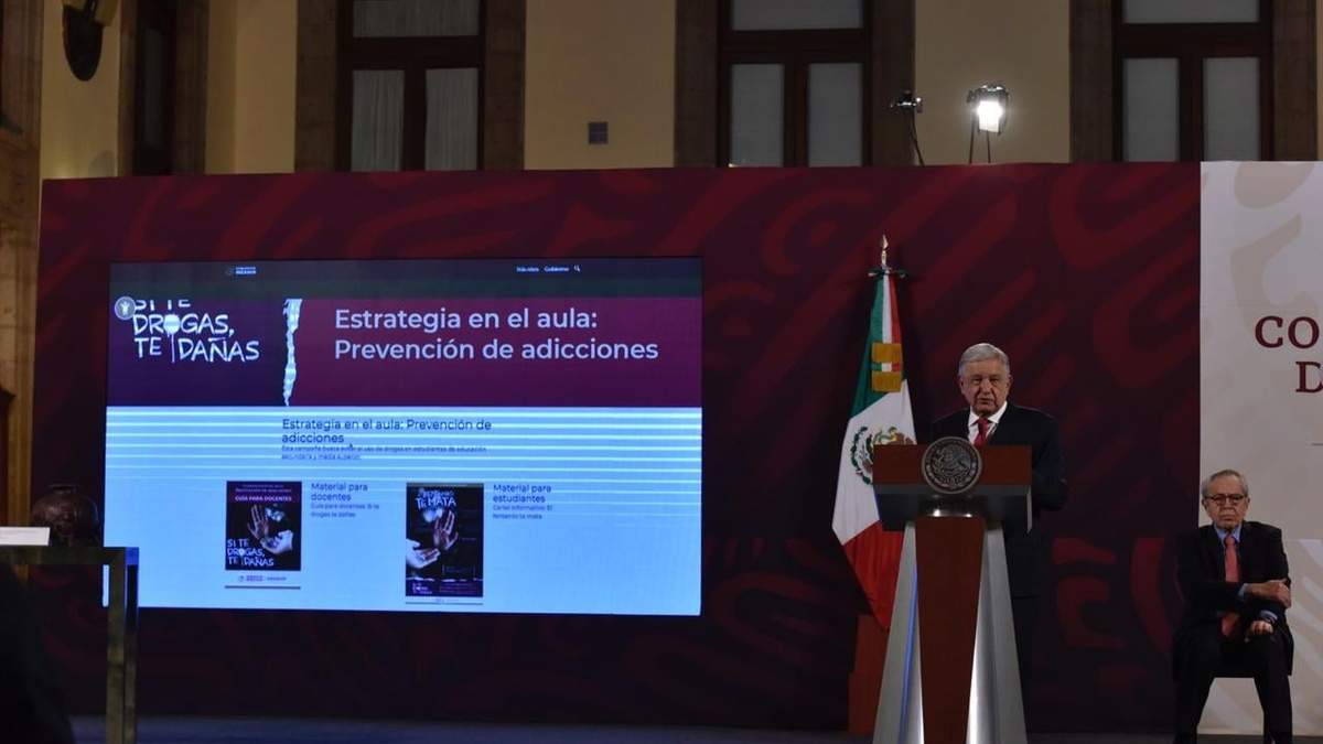 “Si te drogas te dañas”, es el nombre de la campaña impulsada por AMLO