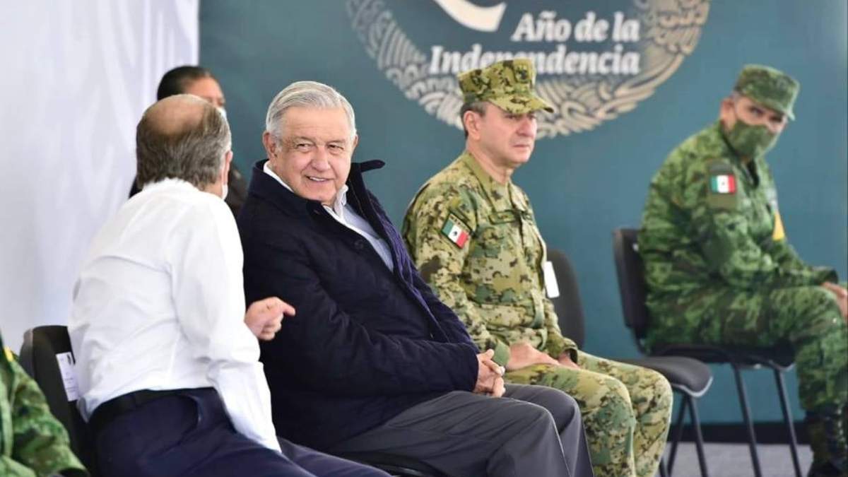 El presidente en un acto de su visita a San Luis Potosí