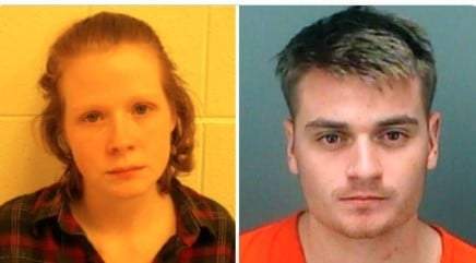 Líder neonazi, Clint Russell, y su pareja, Sarah Beth Clendaniel
