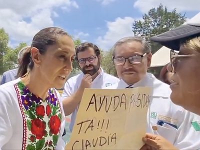 Madre de niño con cáncer reclama a Sheinbaum por falta de medicamento (Video)