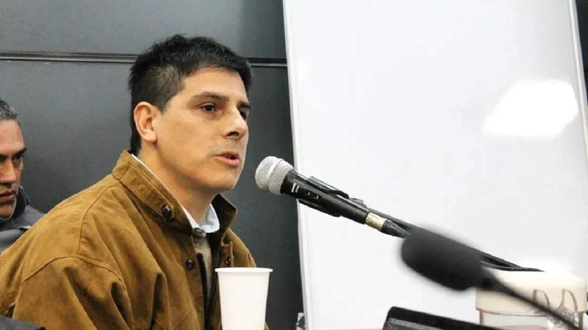 Pablo Parra durante su declaración en el juicio por el femicidio de Agustina Fernández. Fuente: (Ojeda Silvina)