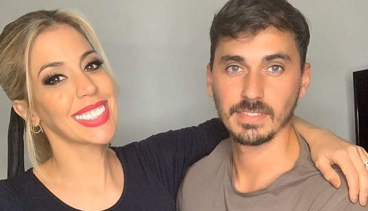 Virginia Gallardo y su marido. Fuente: (Instagram)