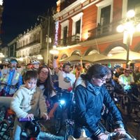 Despiden con rodada a encargado de movilidad de Puebla que fue atropellado por un camión