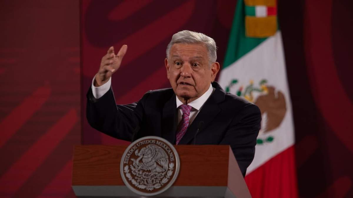 El presidente en la conferencia de Palacio Nacional