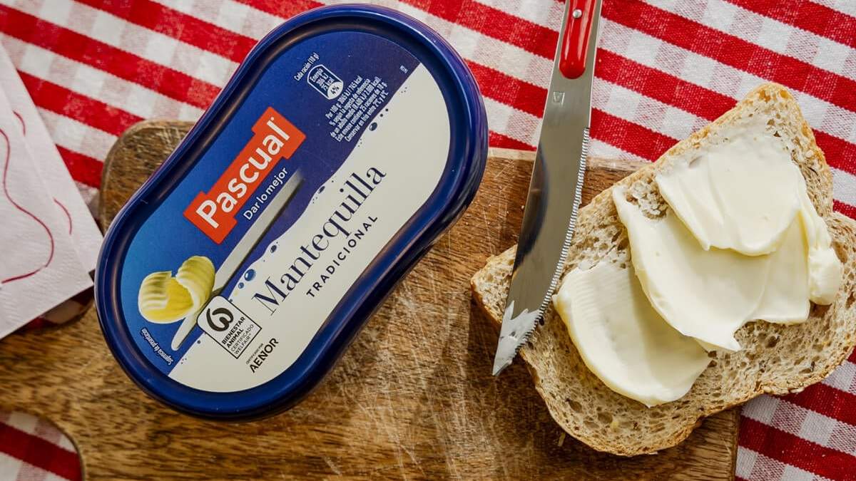 Envase de manteca. Fuente: (Leche Pascual)