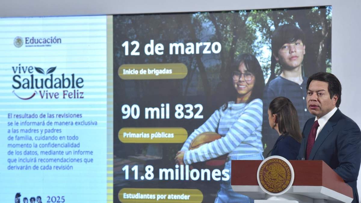 Mario Delgado, en la conferencia mañanera del lunes