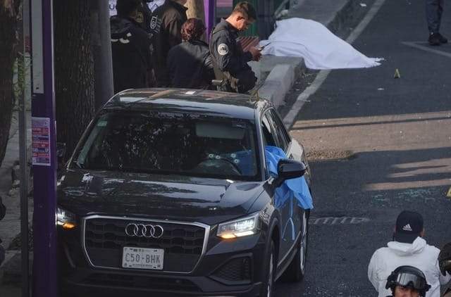 Sitio del ataque contra la secretaria particular de Clara Brugada, en Calzada de Tlalpan