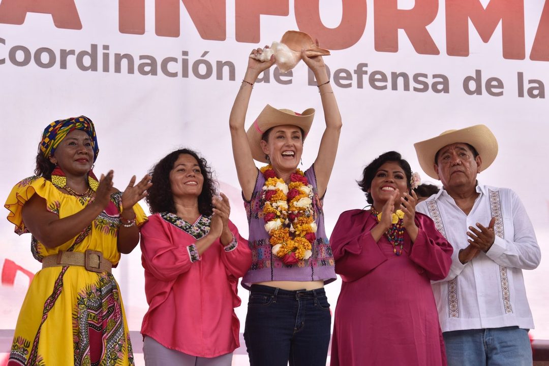 Entrega de caracola del poder a Claudia Sheinbaum en Acapulco, Guerrero, el 28 de junio de 2023