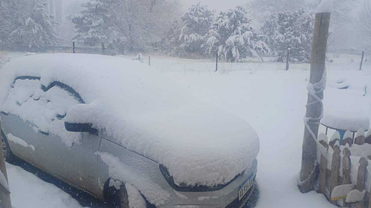 La nieve afectó a toda la provincia. Fuente: (Twitter)