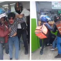 Repartidores de DiDi Food golpean a presunto estafador en Xalapa (Video)