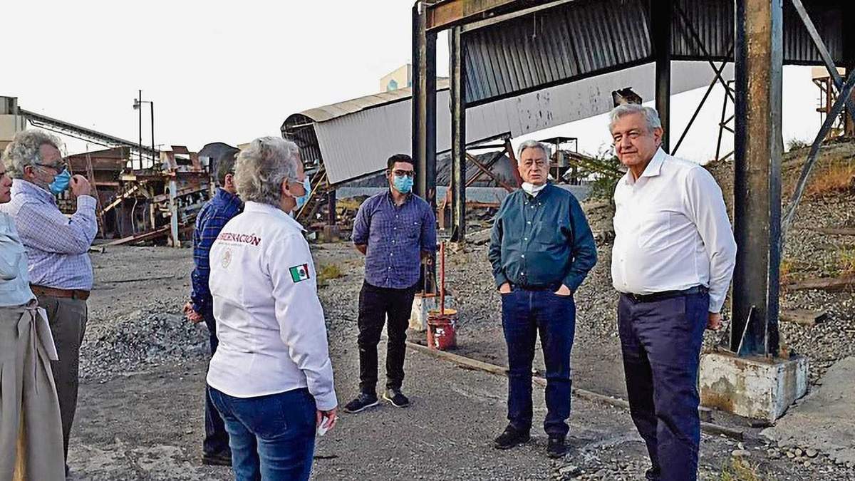 López Obrador en Pasta de Conchos. Operación deficiente