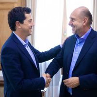 Wado de Pedro recibió a Omar Perotti en la Rosada