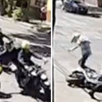 Motociclistas roban cinco mil euros a una persona que salió del AICM; fueron detenidos (Video)