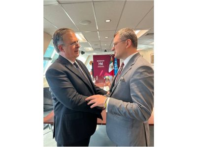 Luego de reunirse con Ebrard, canciller ucraniano agradece a México su apoyo