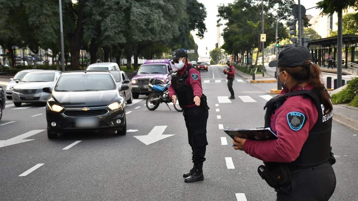 Controles en la Ciudad de Buenos Aires. Fuente: (Twitter)