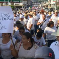 Claman por excarcelación de 'El Abuelo” en marcha realizada en Tepalcatepec