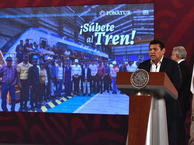 “Ya hay Tren Maya”; salió el primer convoy rumbo a Cancún: Javier May