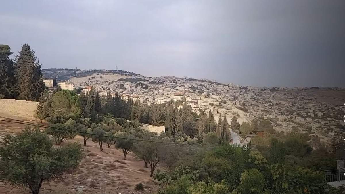 Zona de Jerusalén en medio de la guerra