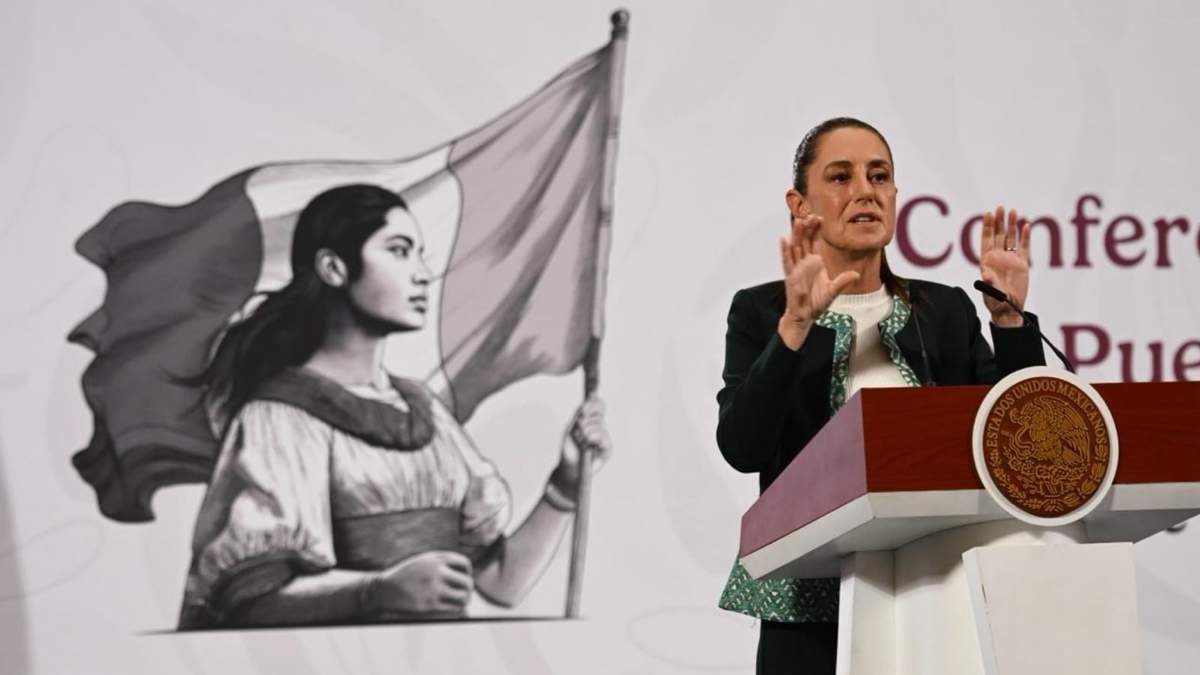 La presidenta Claudia Sheinbaum en la conferencia mañanera