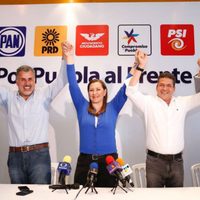 En Puebla, Martha Érika Alonso y Miguel Barbosa se proclaman ganadores