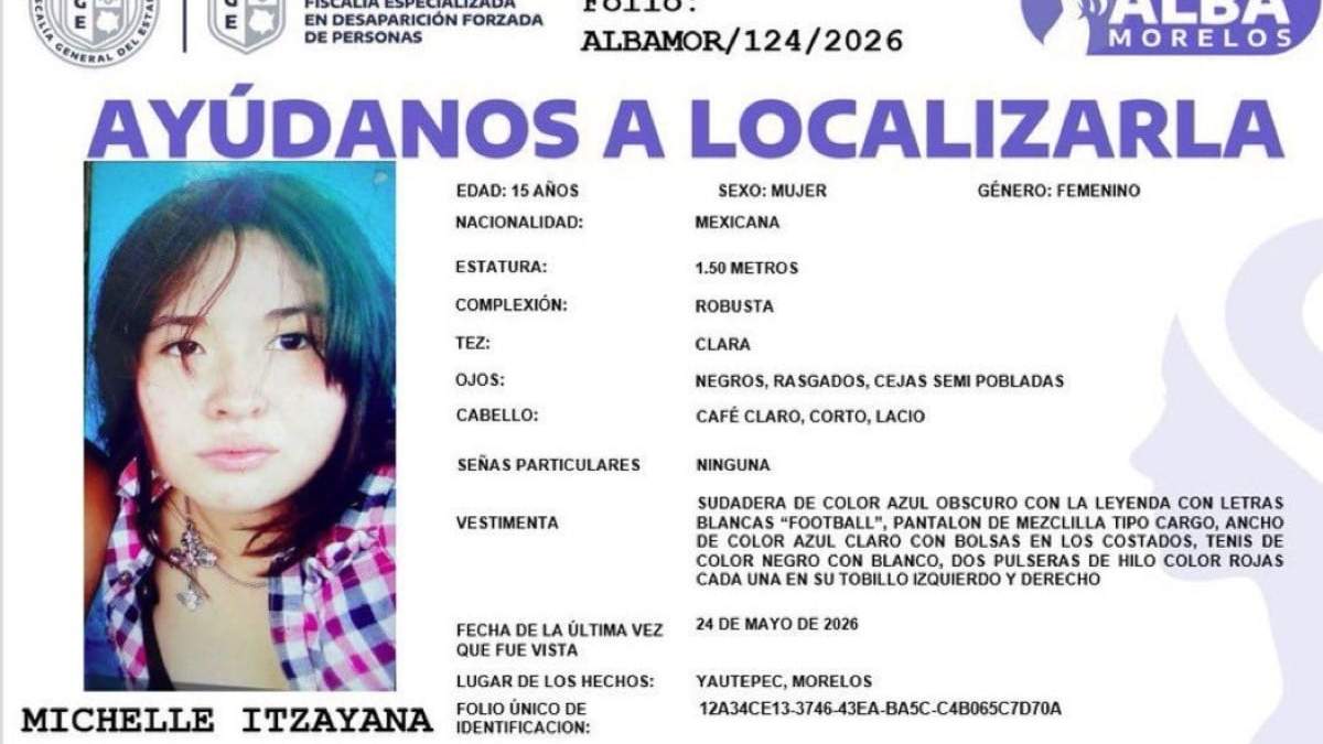 Ficha de búsqueda de Michelle Itzayana