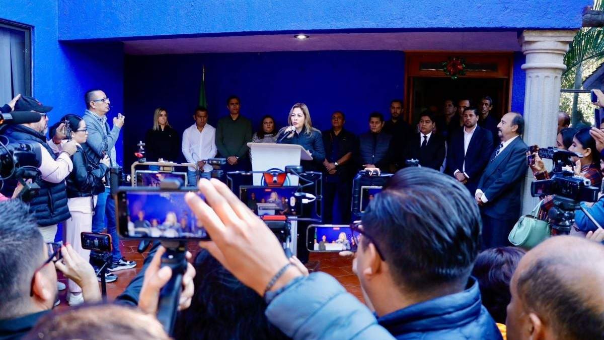 Lucía Meza Guzmán, precandidata única a la gubernatura de Morelos del Frente Amplio por Morelos, que agrupa a PAN, PRI, PRD y Redes Sociales Progresistas