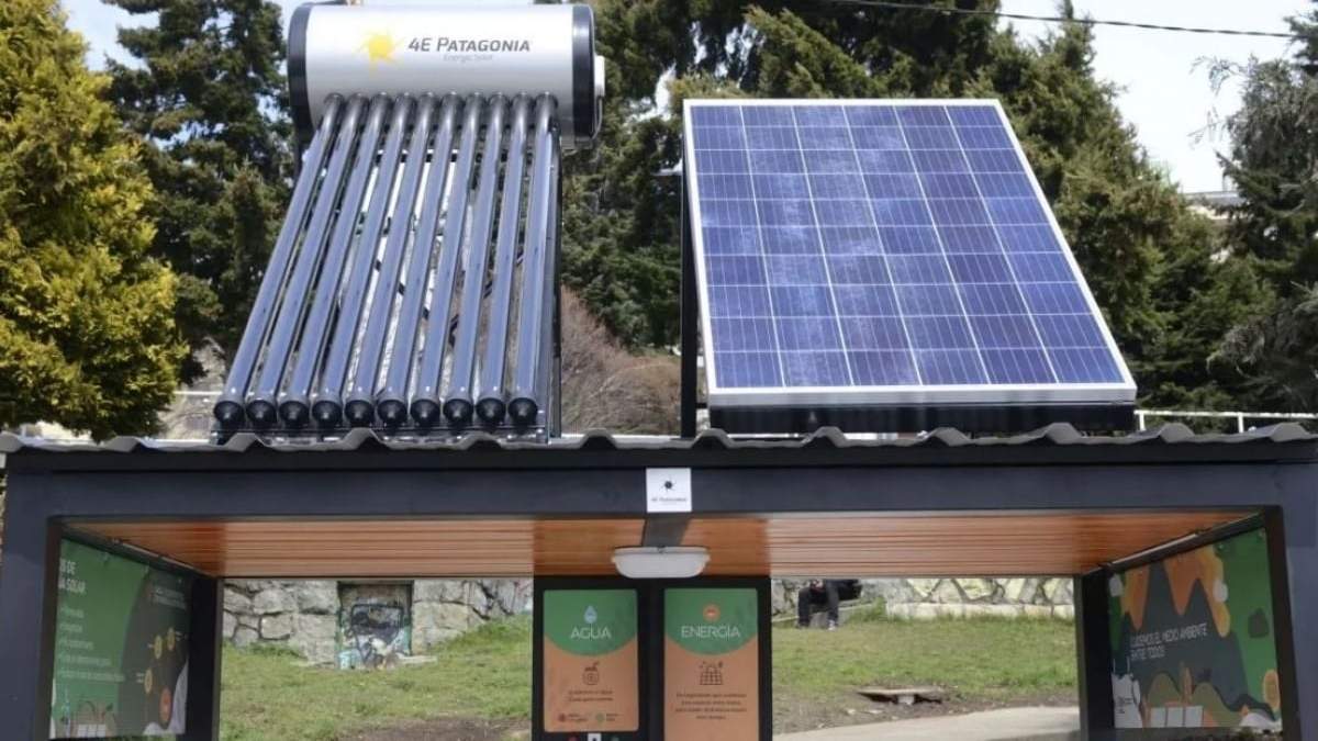 Energía solar en Bariloche. Fuente: (Twitter)