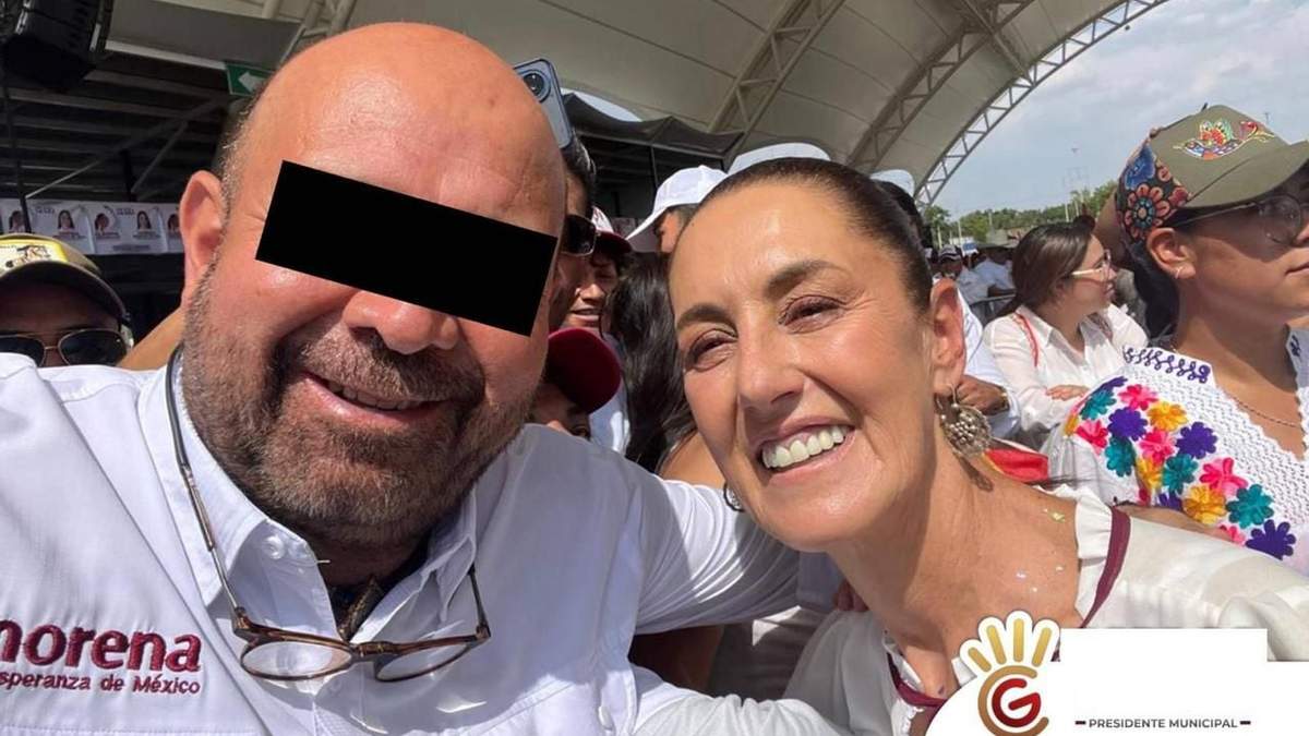 Carlos García Villaseñor cuando era alcalde de Silao y Claudia Sheinbaum