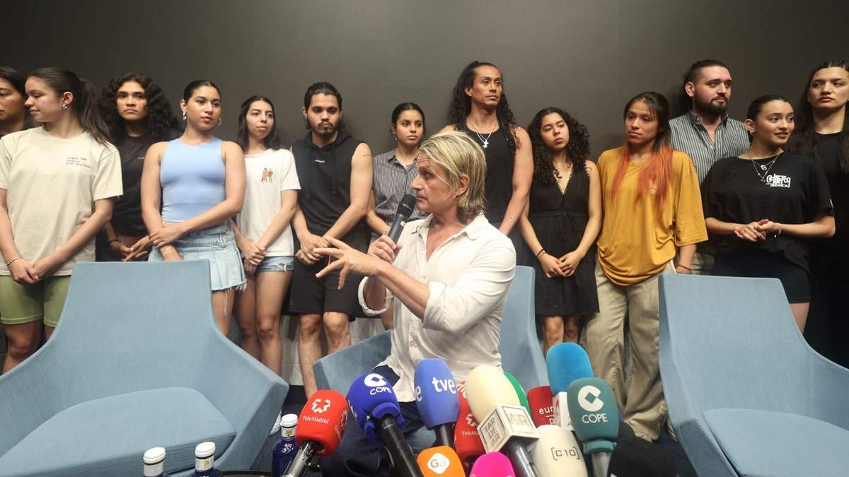 Nacho Cano en la conferencia del 9 de julio