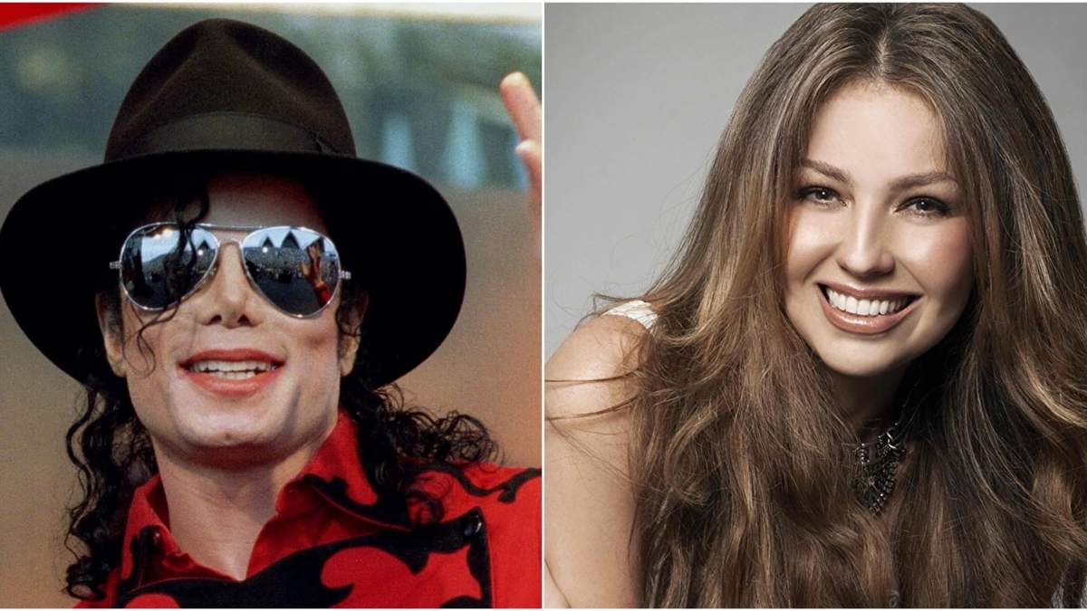 Michael Jackson y Thalía. Fuente: (Instagram)