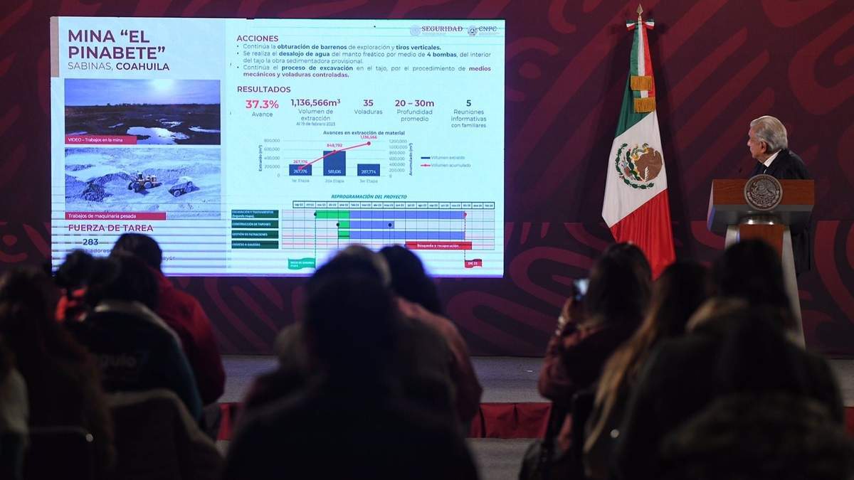 El presidente López Obrador habló del rescate de mineros en Coahuila