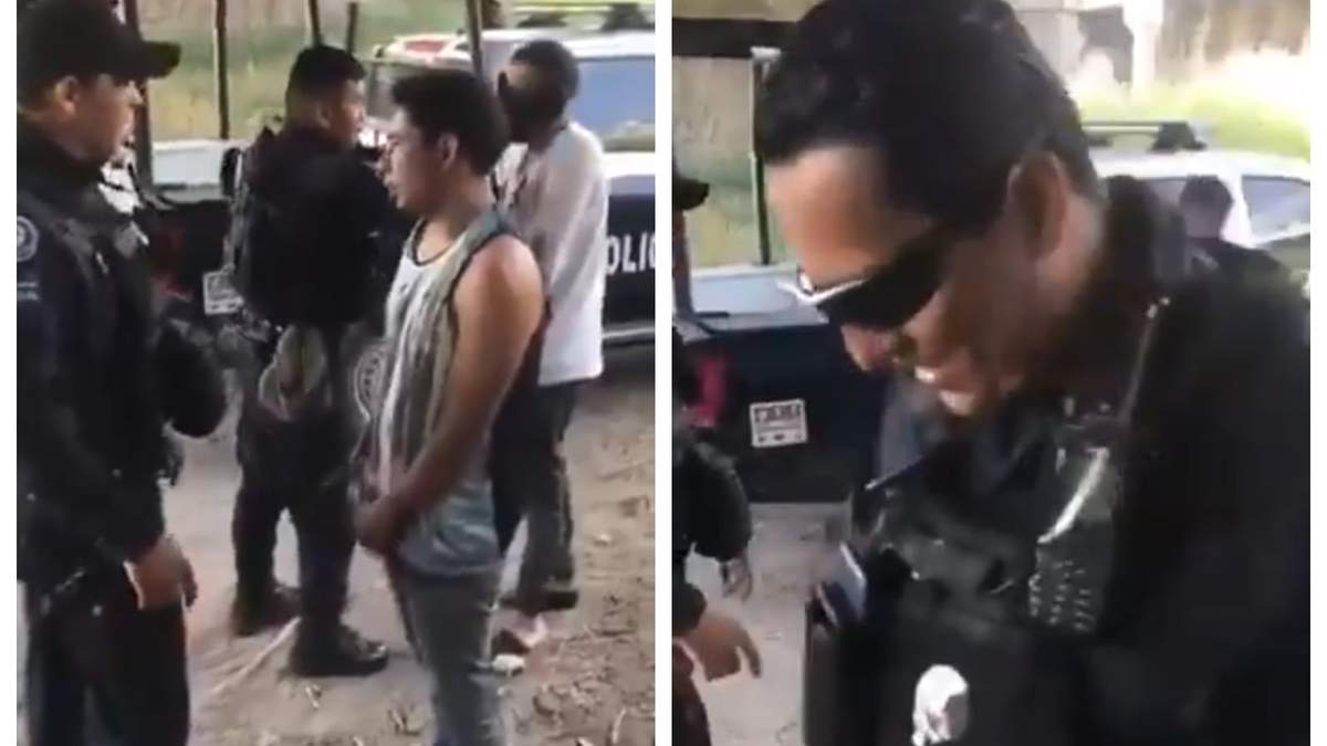 Los jóvenes agredidos por policías de Celaya. A la derecha, de lentes, Christian Eduardo Morales Palomino