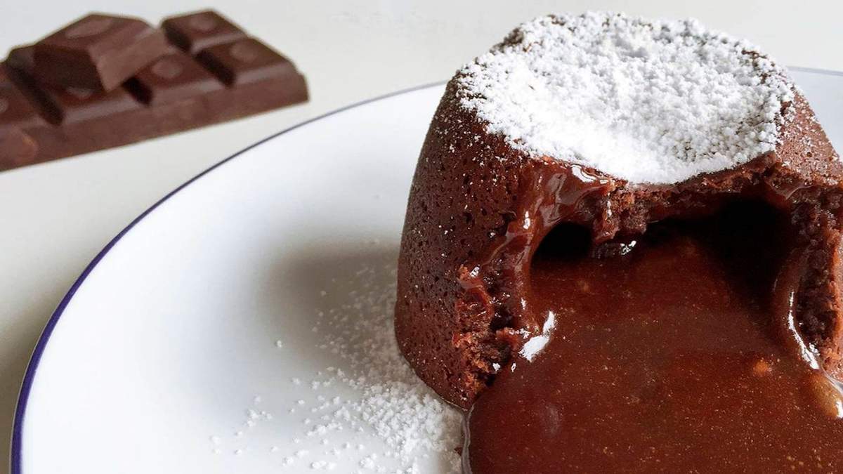 Volcán de chocolate. Fuente: (Instagram)