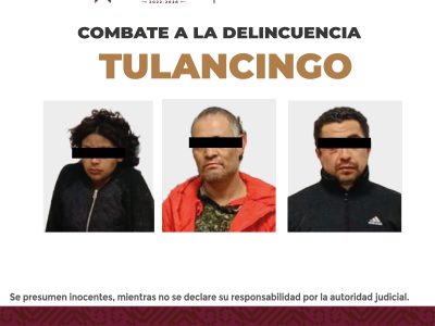 Atacan bar en Tulancingo y detienen a tres presuntos responsables con un arma, cartuchos y drogas