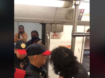 Pasajeros del Metro se pelean con agentes de la PBI por detener a presunto “exhibicionista” (Video)