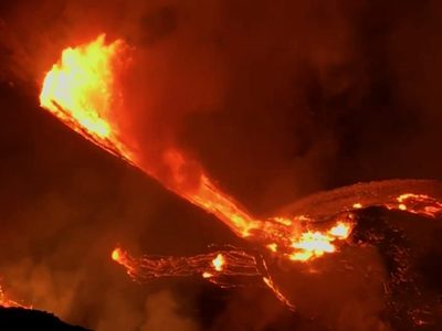 Hipnóticas imágenes de la erupción del volcán Kilauea, en Hawaii